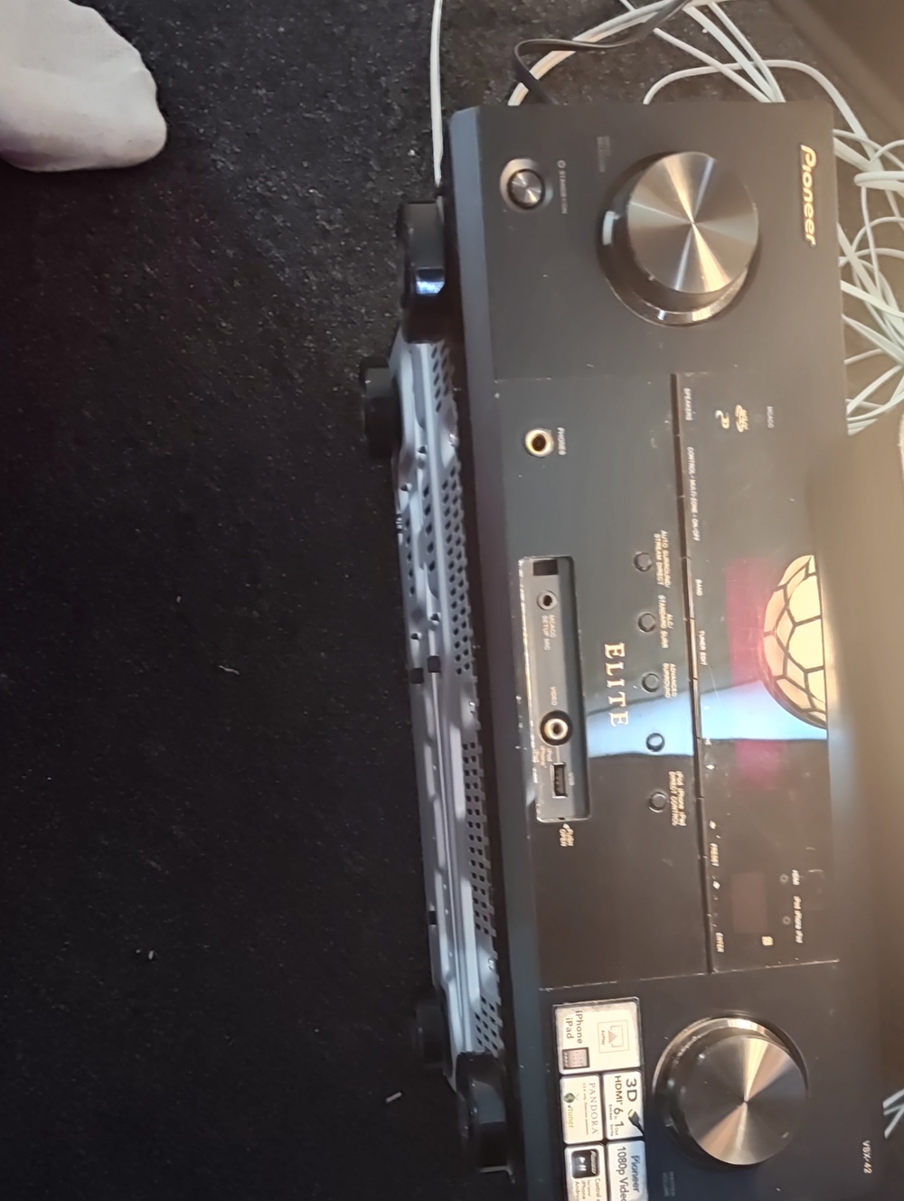 PIONEER Black Elite AV Receiver with Front Controls